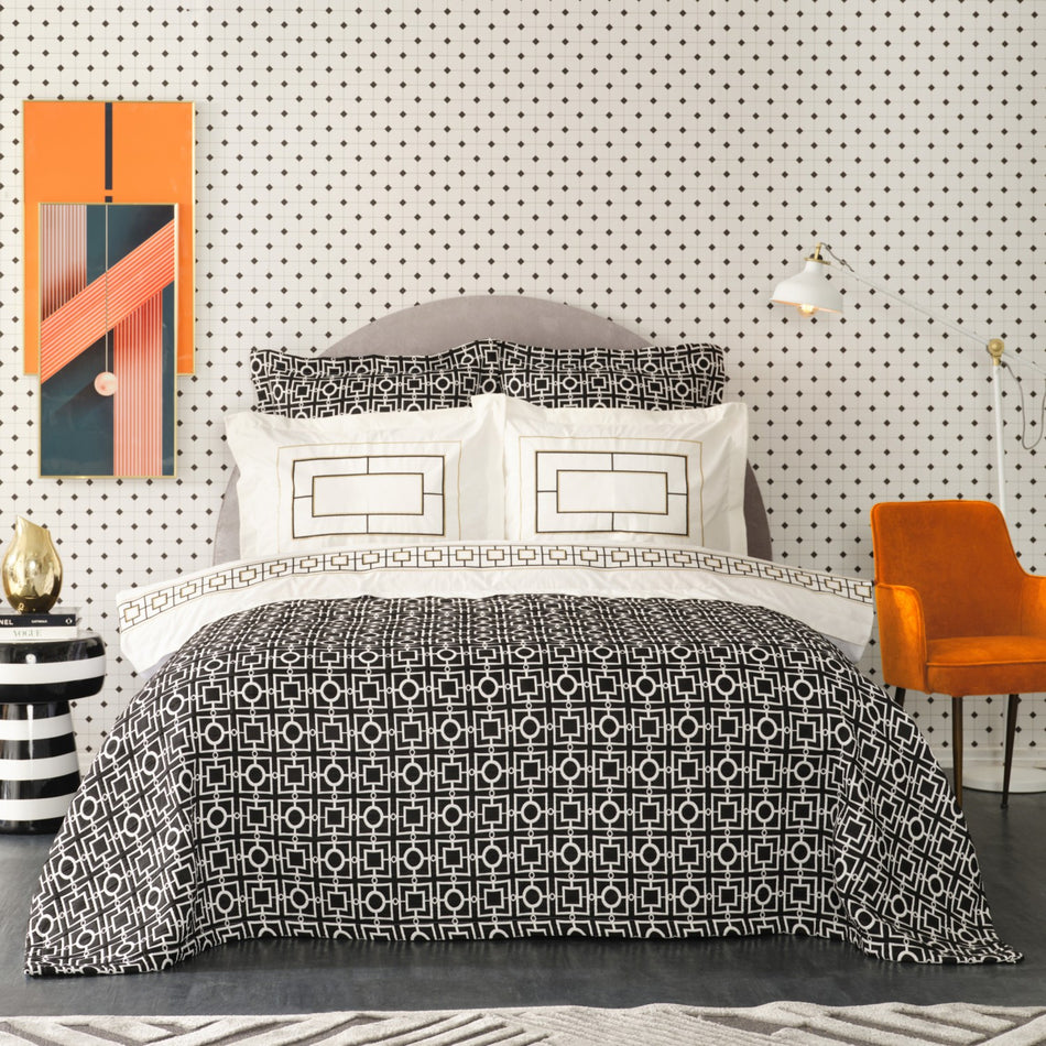 Karaca Home Minerva Black Double Embroidered Duet Set - MALLTURK
