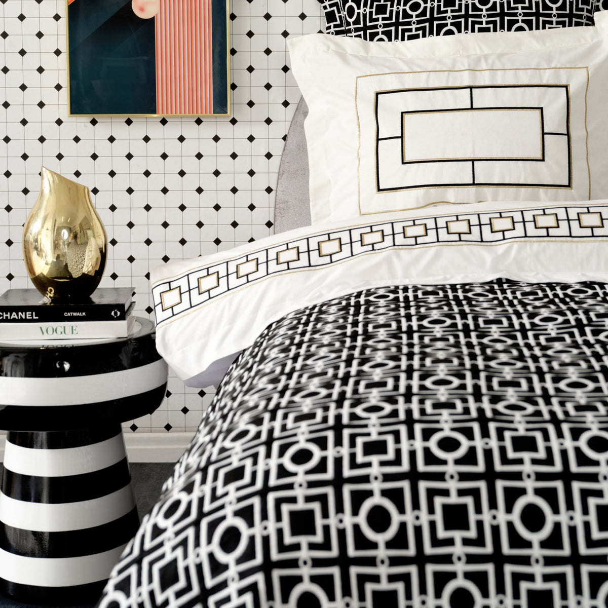 Karaca Home Minerva Black Double Embroidered Duet Set - MALLTURK