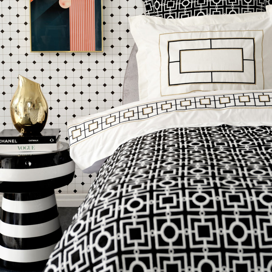Karaca Home Minerva Black Double Embroidered Duet Set - MALLTURK