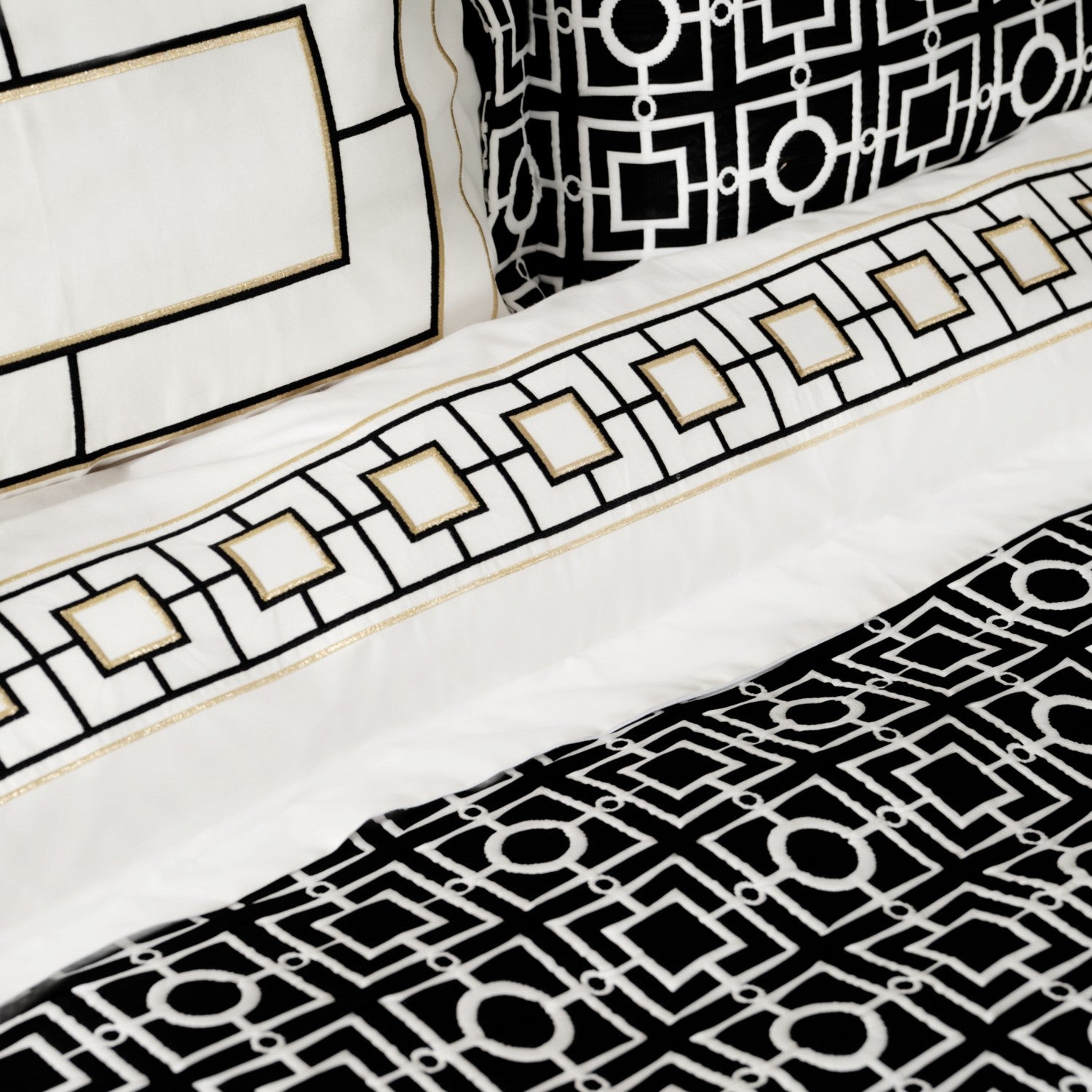 Karaca Home Minerva Black Double Embroidered Duet Set - MALLTURK