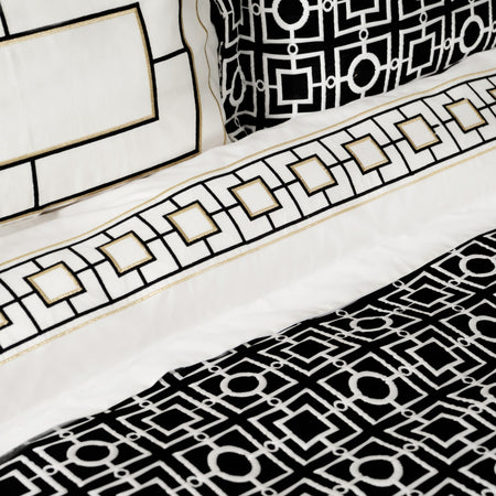 Karaca Home Minerva Black Double Embroidered Duet Set - MALLTURK