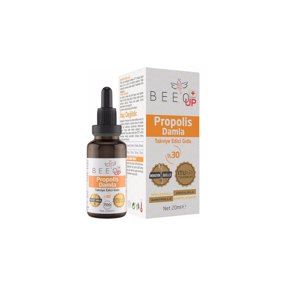 BEE'O Up 20 Ml Propolis Drops %30 Dietary Supplement For Made in Turkey Product - MALLTURK