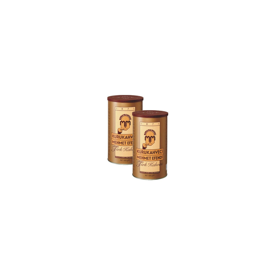 Kurukahveci Mehmet Efendi Turkish Coffee 500g Tin Can Smooth, Delicious, Traditional Aroma - MALLTURK