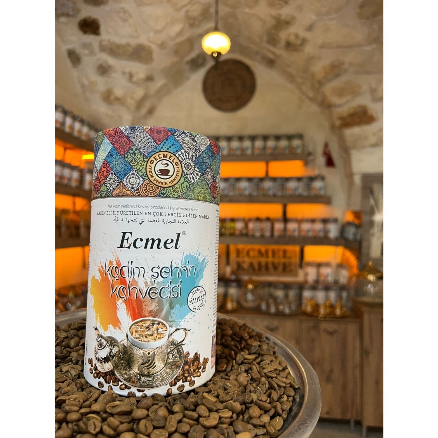 Ecmel Cardamom Turkish Coffee 400 gr - MALLTURK