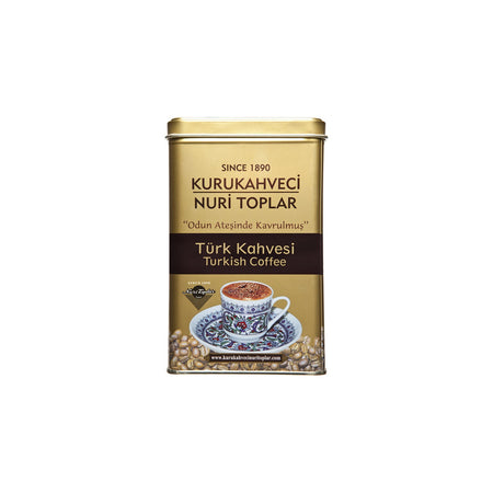 Nuri Toplar Turkish Coffee in Square Metal Cans, 2 x 300 gr - MALLTURK