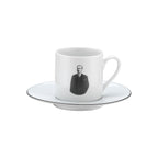 Kütahya Porselen Atatürk 4-Piece Turkish Coffee Cup Set for 2