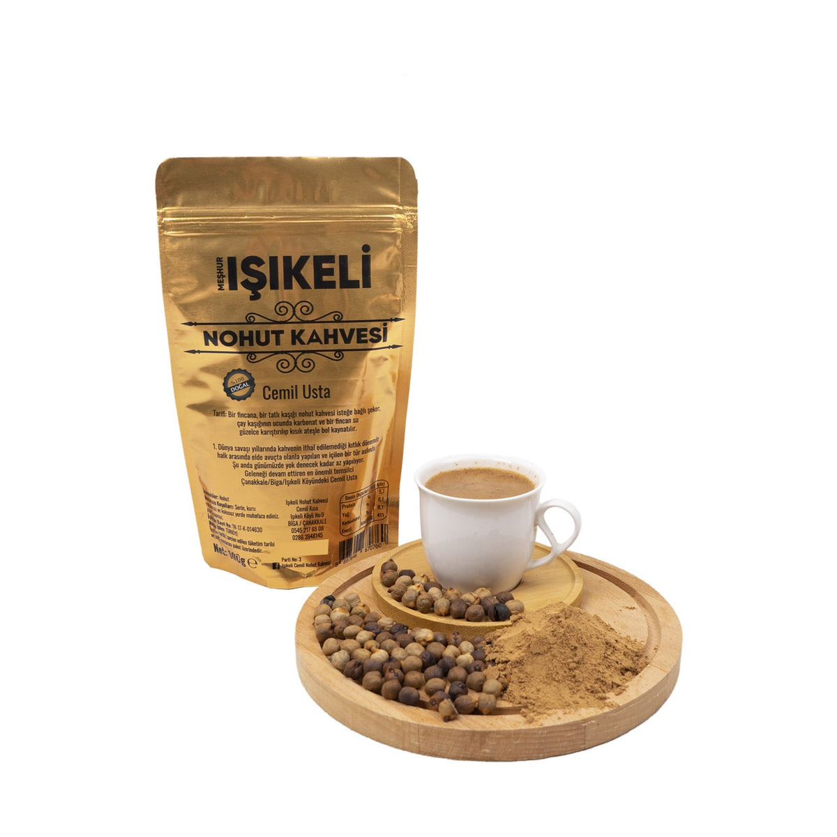 Isikeli Caffeine-Free Ground Chickpea Coffee 100 g, Delicious Local Product, Made in Turkey - MALLTURK