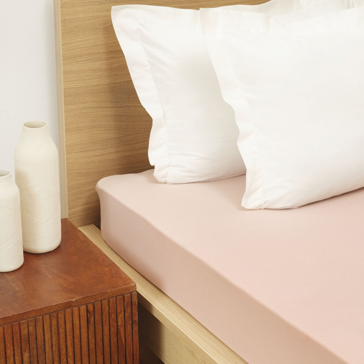 Karaca Home Salmon Cotton Double Fitted Sheet - MALLTURK