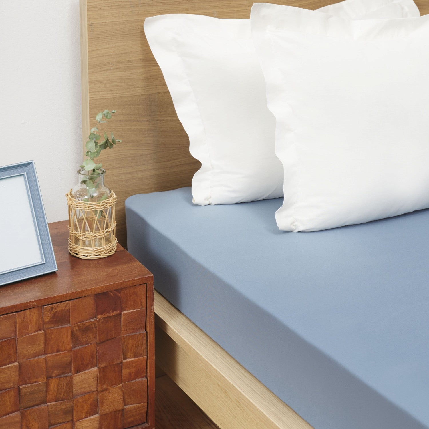 Karaca Home indigo Cotton Double Fitted Sheet - MALLTURK
