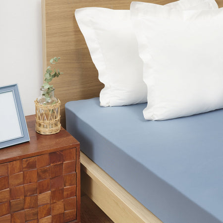 Karaca Home indigo Cotton Double Fitted Sheet - MALLTURK