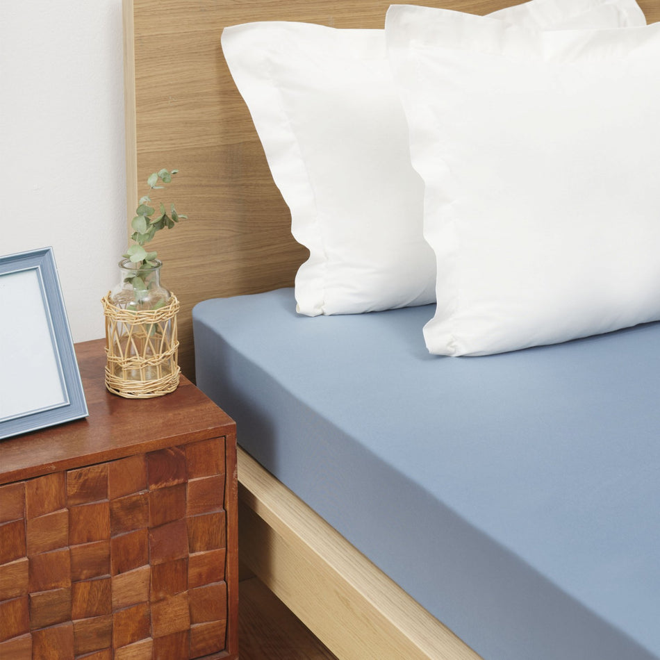 Karaca Home indigo Cotton Double Fitted Sheet - MALLTURK