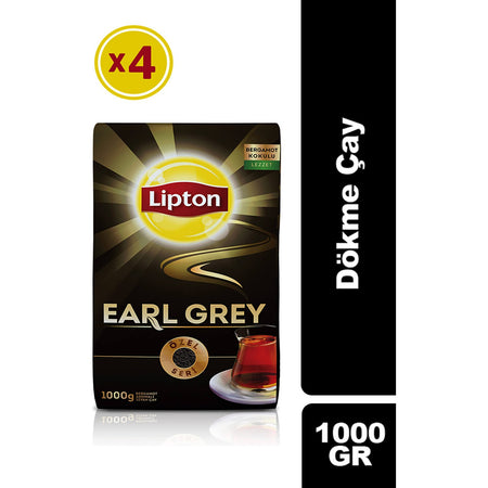 Lipton Earl Grey loose leaf tea 4 x 1 kg bergamot flavored black tea Kalitesiyle Turkiye Menseli - MALLTURK