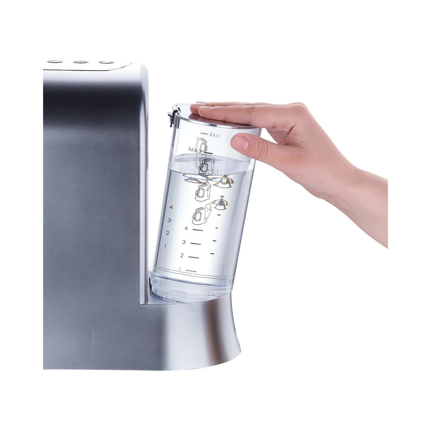 Korkmaz Kahvekolik Aqua Coffee Maker, Inox Chrome - MALLTURK