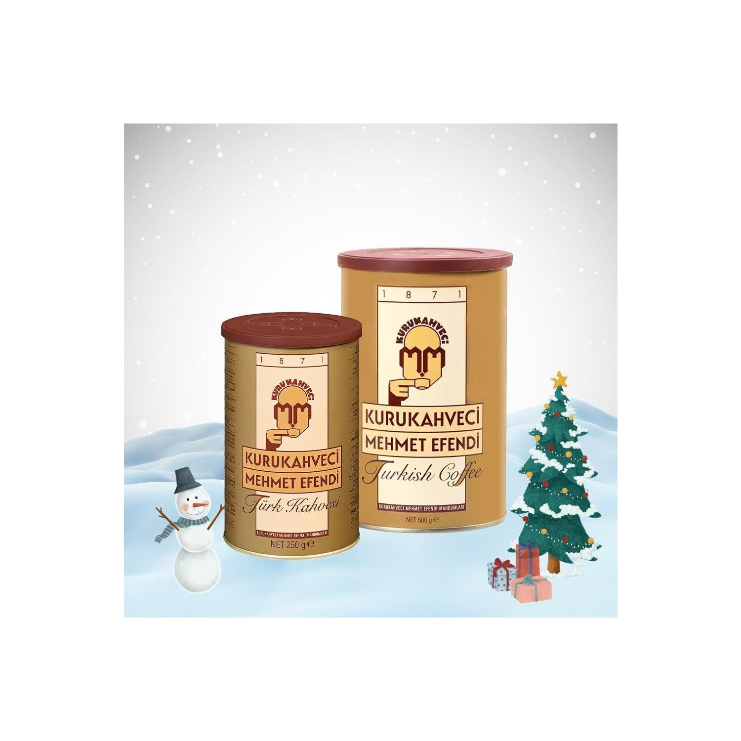 Kurukahveci Mehmet Efendi New Year's Package Turkish Coffee 250 gr and 500 gr - MALLTURK
