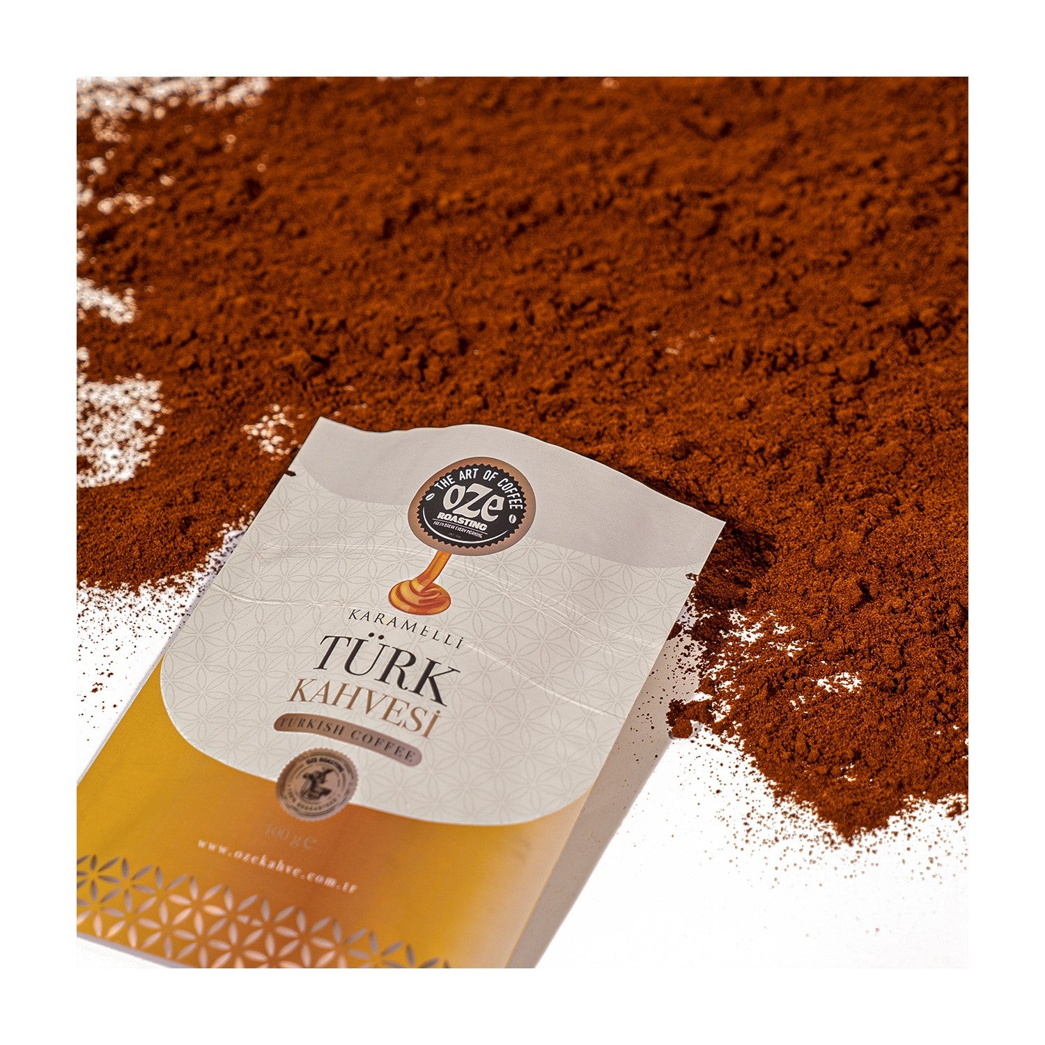 OZELiNE Flavored Turkish Coffee introductory Set 3 x 100 g (Caramel, Chocolate, Hazelnut) - MALLTURK