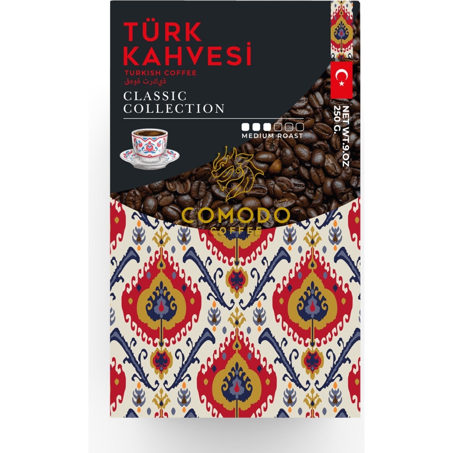 Comodo Coffee Medium Roast Turkish Coffee 250GR (Stone Mill Freshly Ground) - MALLTURK
