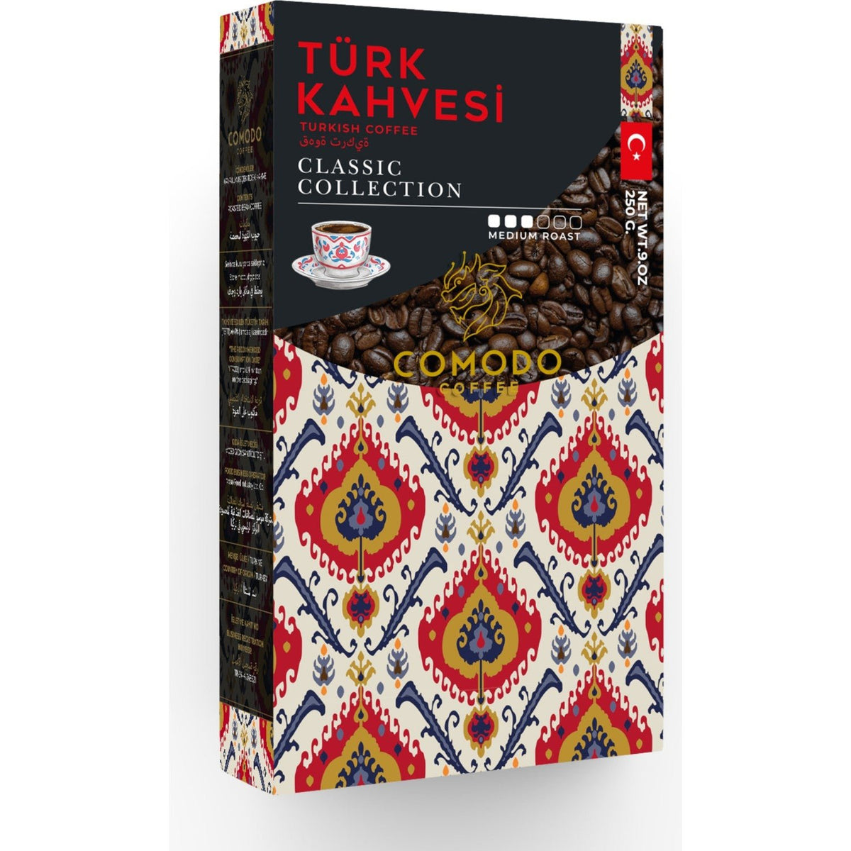 Comodo Coffee Medium Roast Turkish Coffee 250GR (Stone Mill Freshly Ground) - MALLTURK