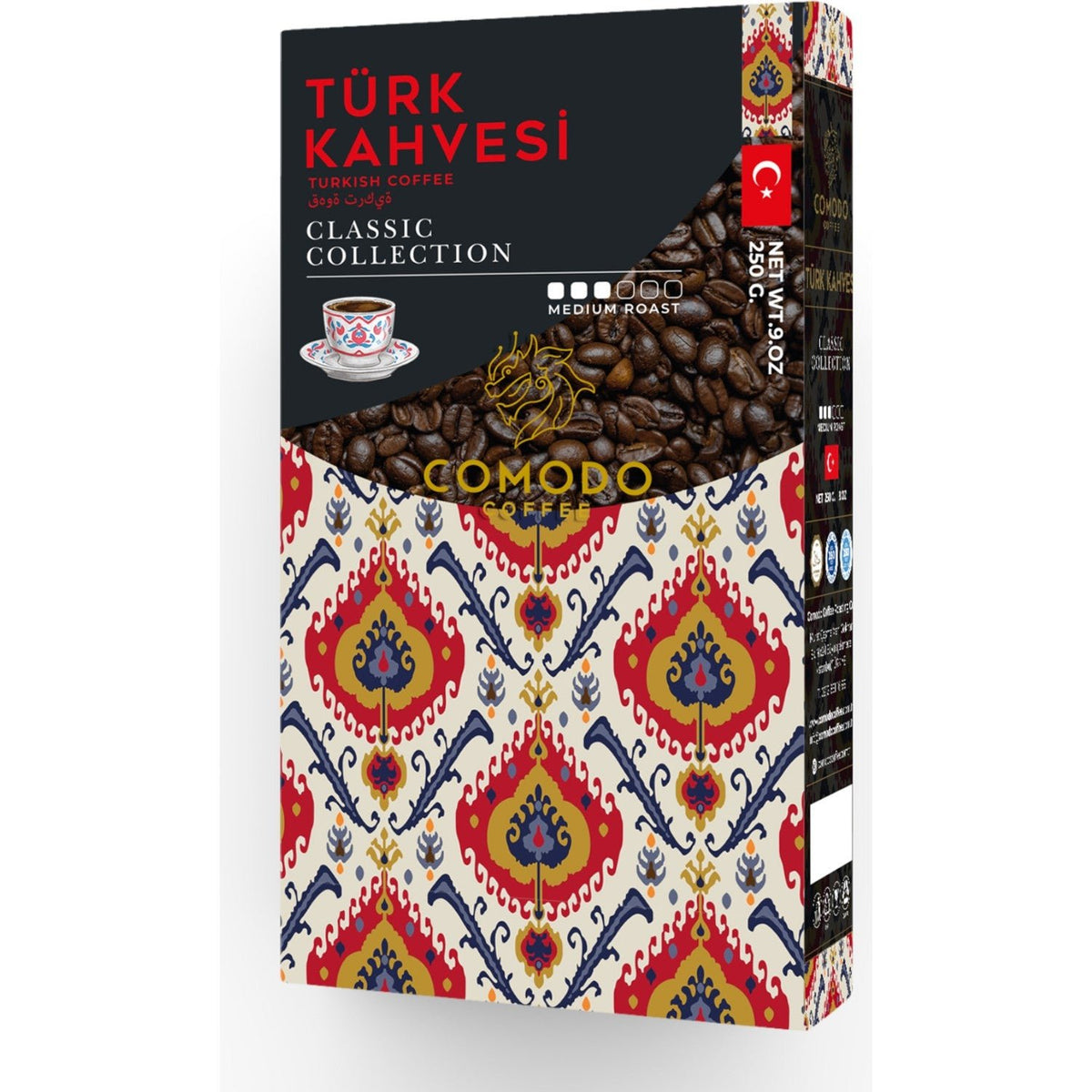 Comodo Coffee Medium Roast Turkish Coffee 250GR (Stone Mill Freshly Ground) - MALLTURK