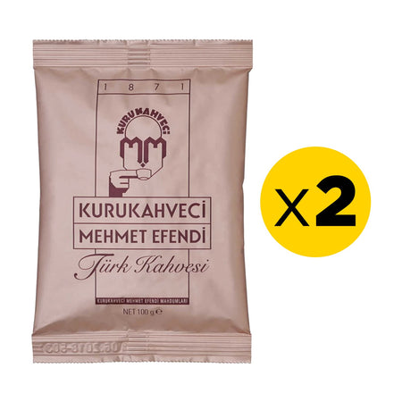 Kurukahveci Mehmet Efendi Mehmet Efendi Turkish Coffee 100 gr (2 Packs) - MALLTURK