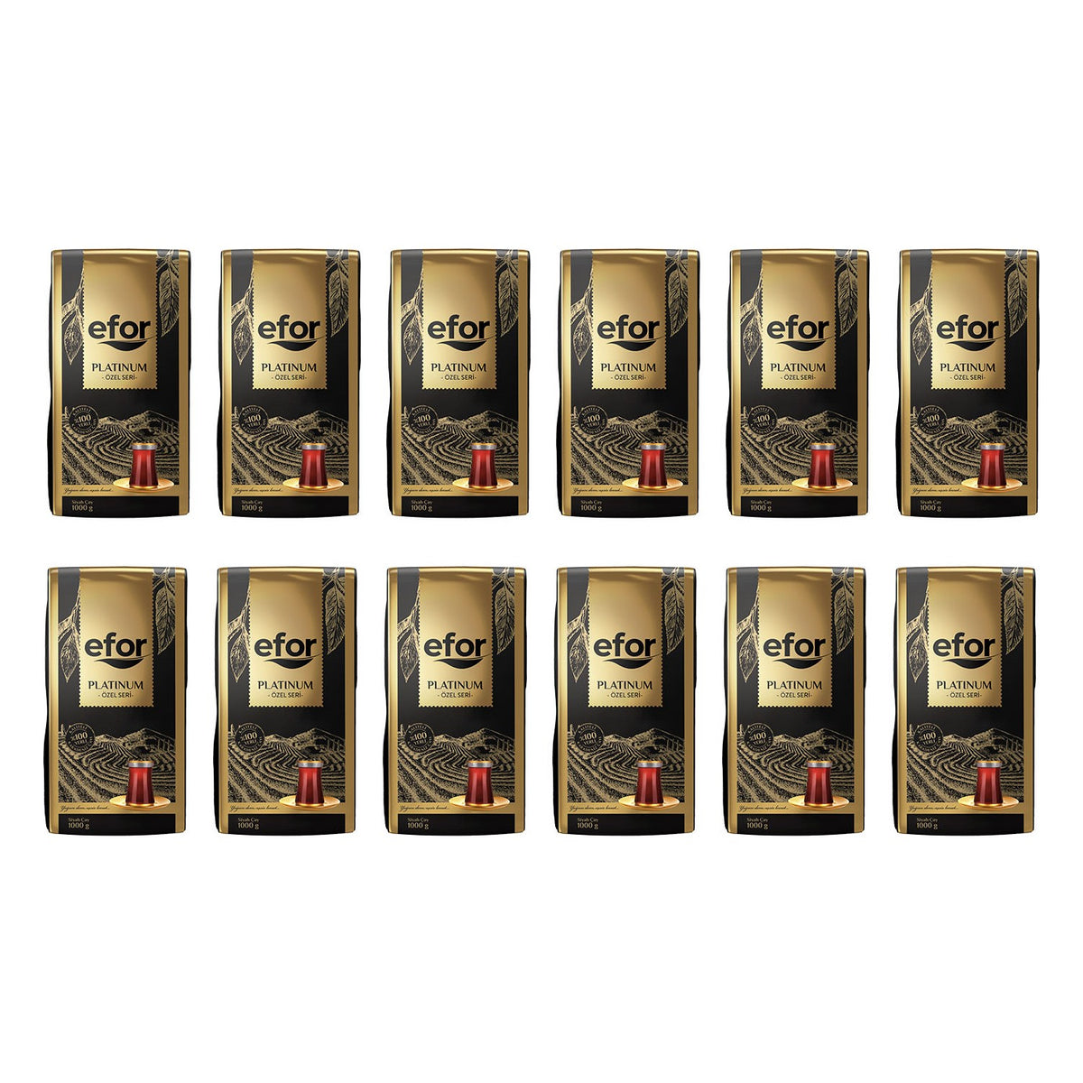Efor tea Efor Platinum Ozel Seri loose leaf black tea 1000 g - 12-pack case - MALLTURK