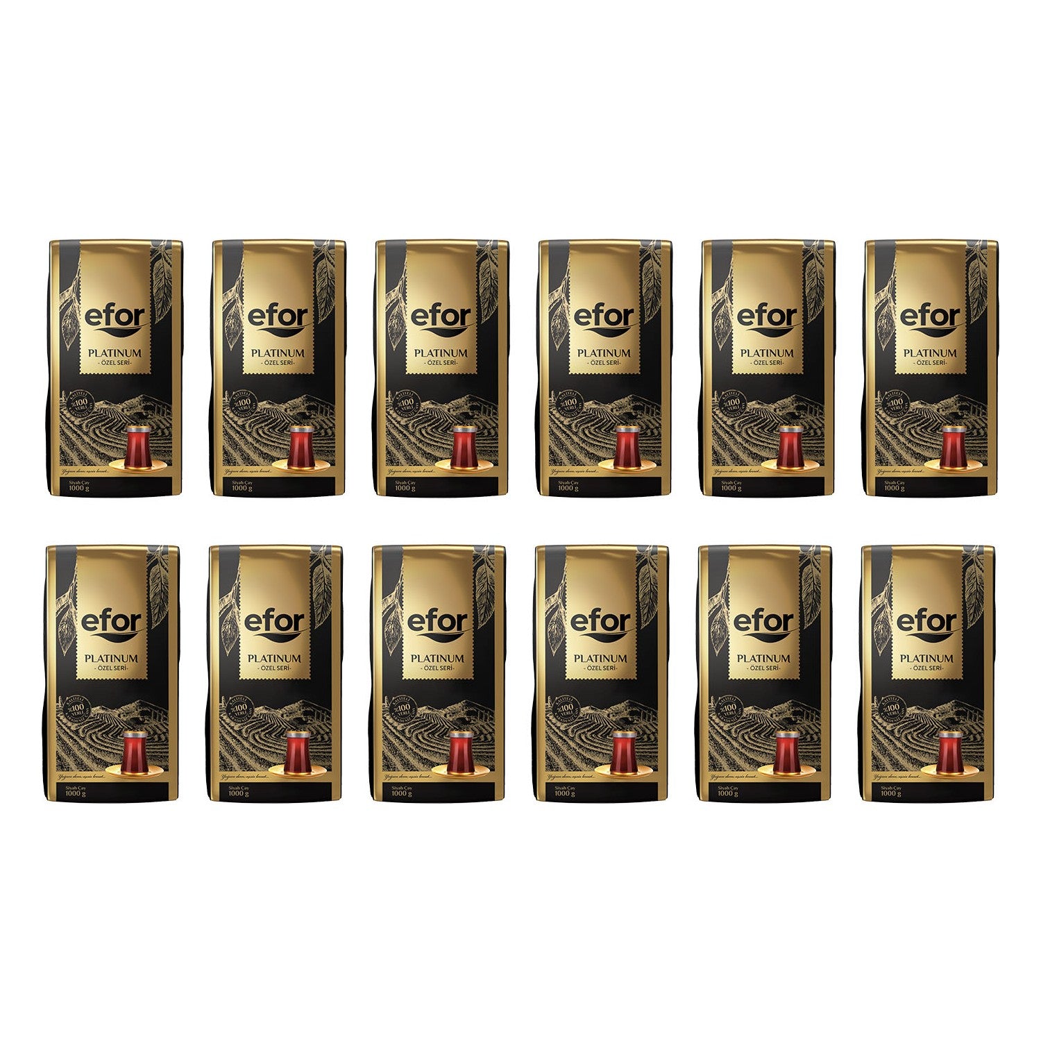 Efor tea Efor Platinum Ozel Seri loose leaf black tea 1000 g - 12-pack case - MALLTURK