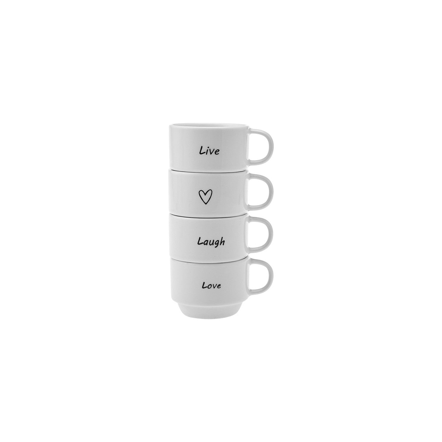 Karaca Lovely Laugh Espresso Cup Set for 4, 100 ml - MALLTURK