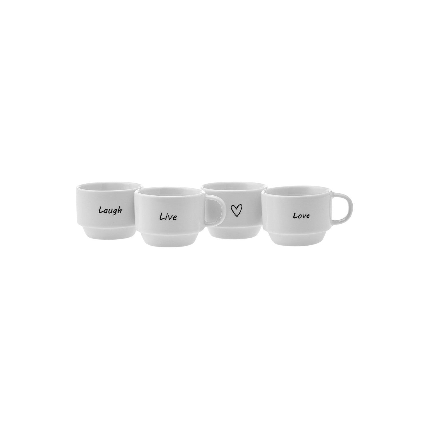Karaca Lovely Laugh Espresso Cup Set for 4, 100 ml - MALLTURK