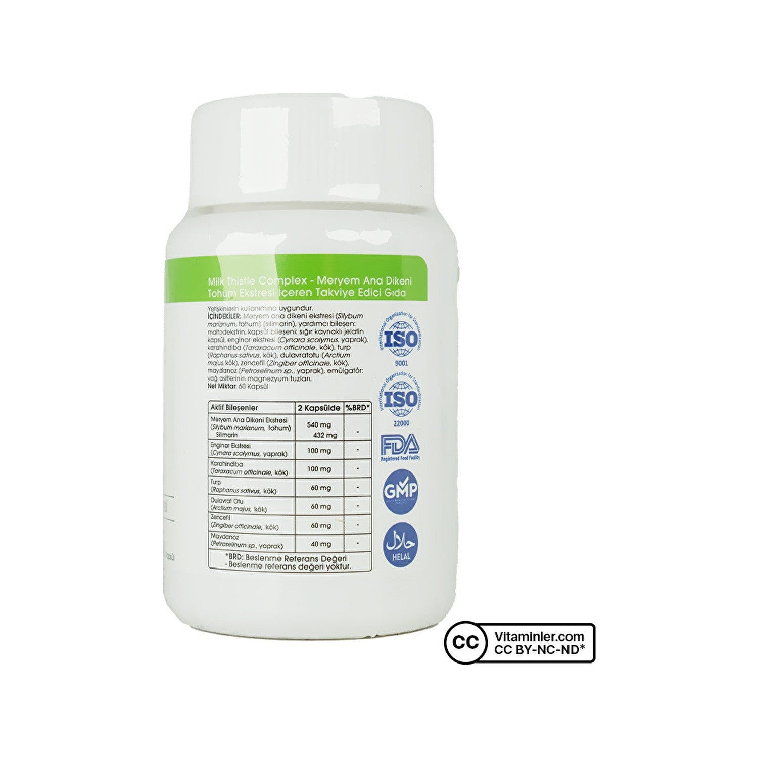 Voonka Milk Thistle Complex 60 Capsules Meryem Ana Dikenini with Supplement - MALLTURK