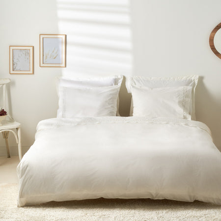 Karaca Home Mia Double Duvet Cover Set Lace White - MALLTURK