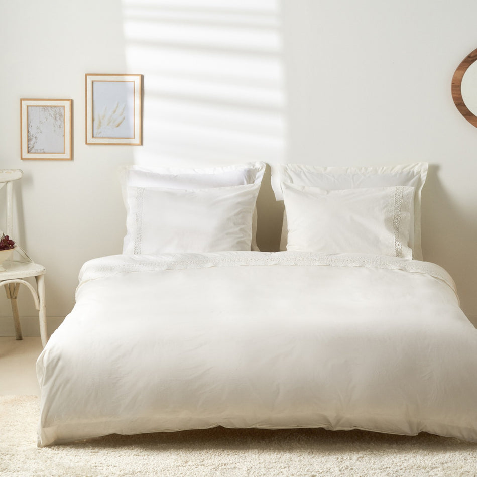 Karaca Home Mia Double Duvet Cover Set Lace White - MALLTURK