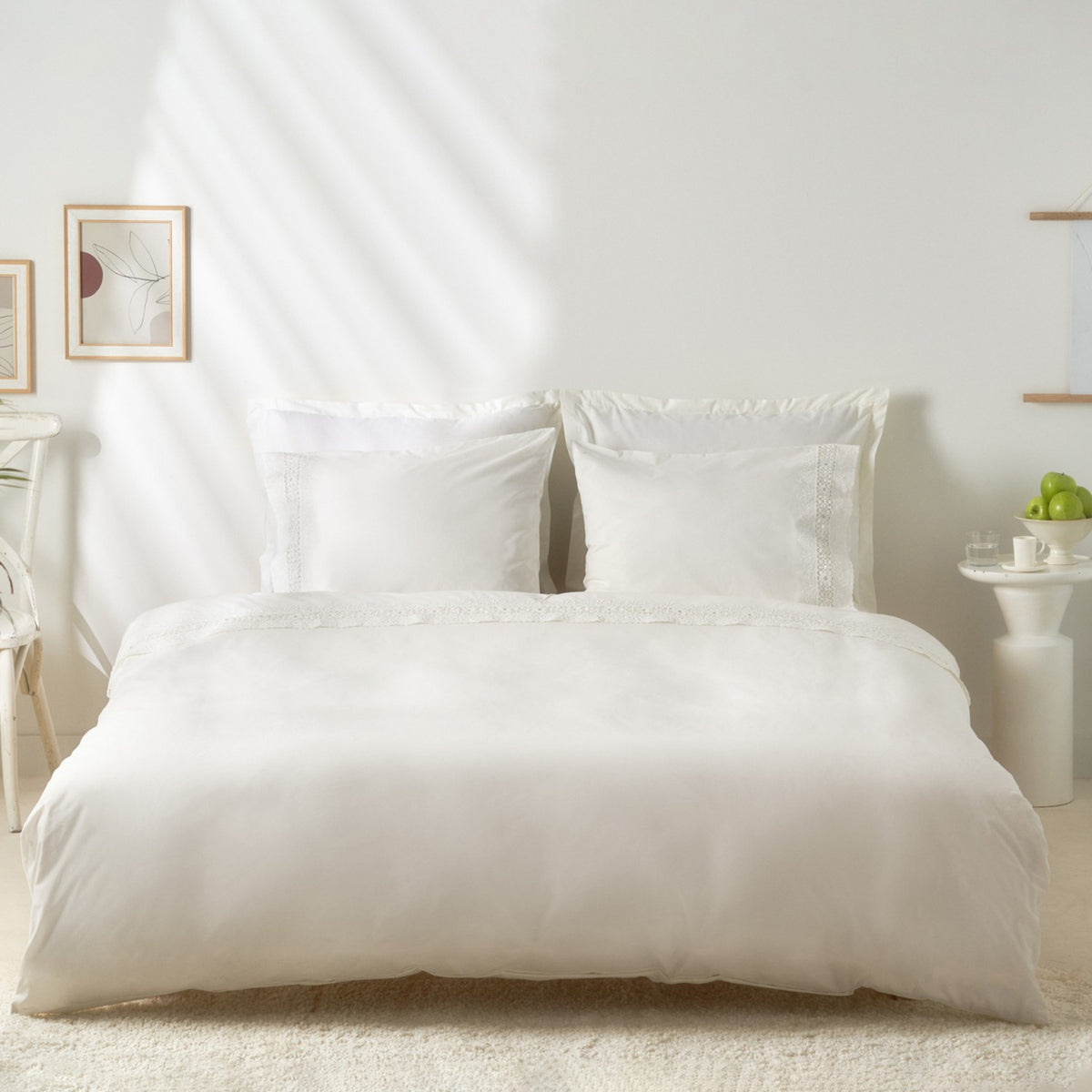 Karaca Home Mia Double Duvet Cover Set Lace White - MALLTURK