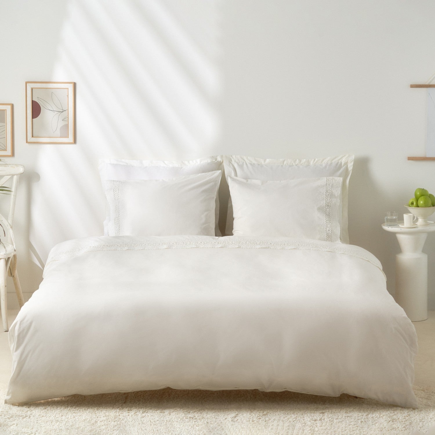 Karaca Home Mia Double Duvet Cover Set Lace White - MALLTURK