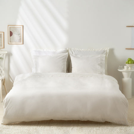 Karaca Home Mia Double Duvet Cover Set Lace White - MALLTURK