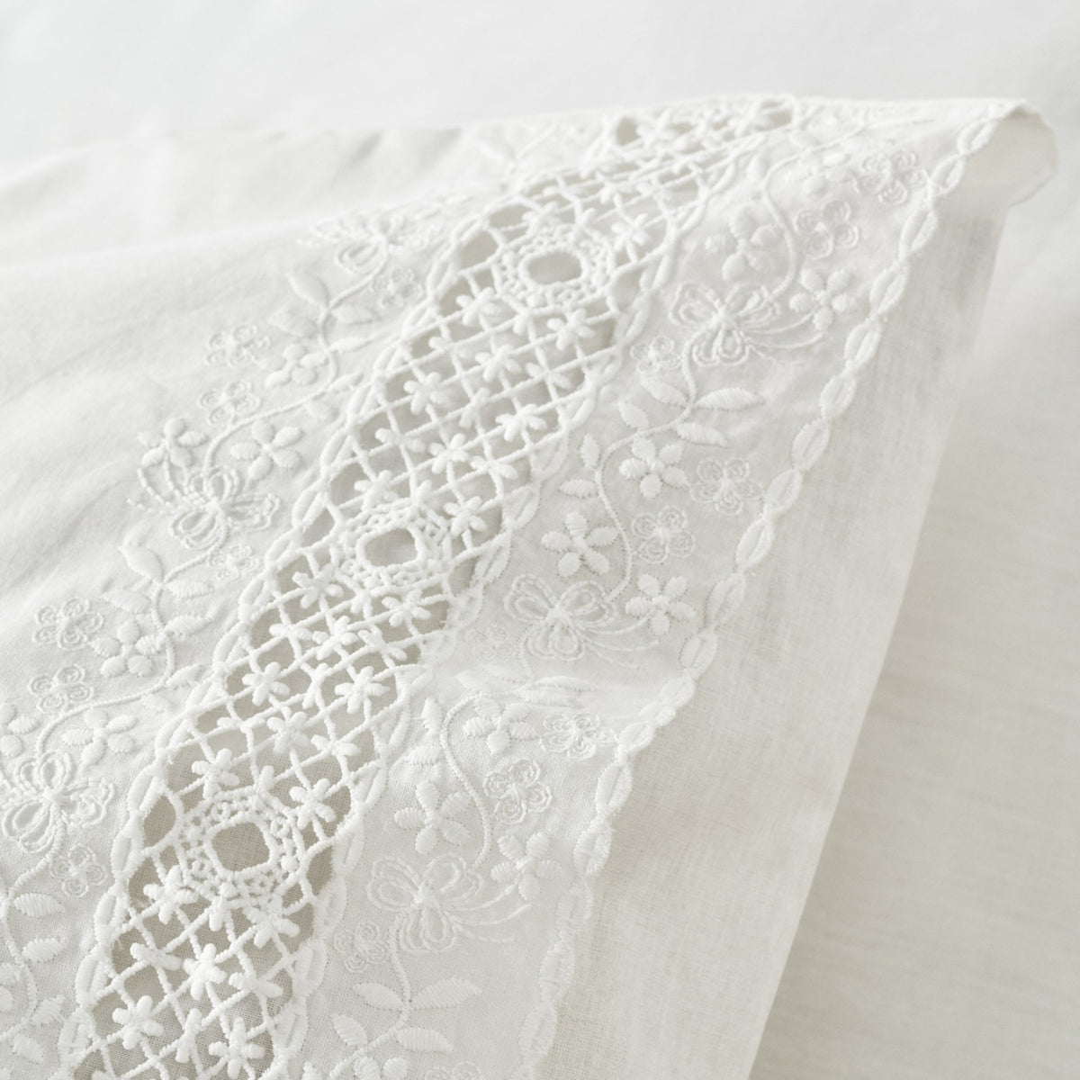Karaca Home Mia Double Duvet Cover Set Lace White - MALLTURK