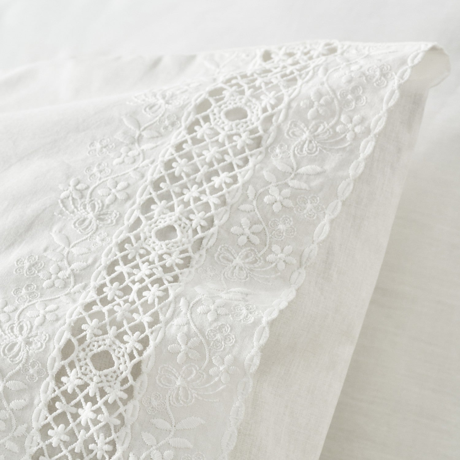 Karaca Home Mia Double Duvet Cover Set Lace White - MALLTURK