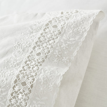 Karaca Home Mia Double Duvet Cover Set Lace White - MALLTURK