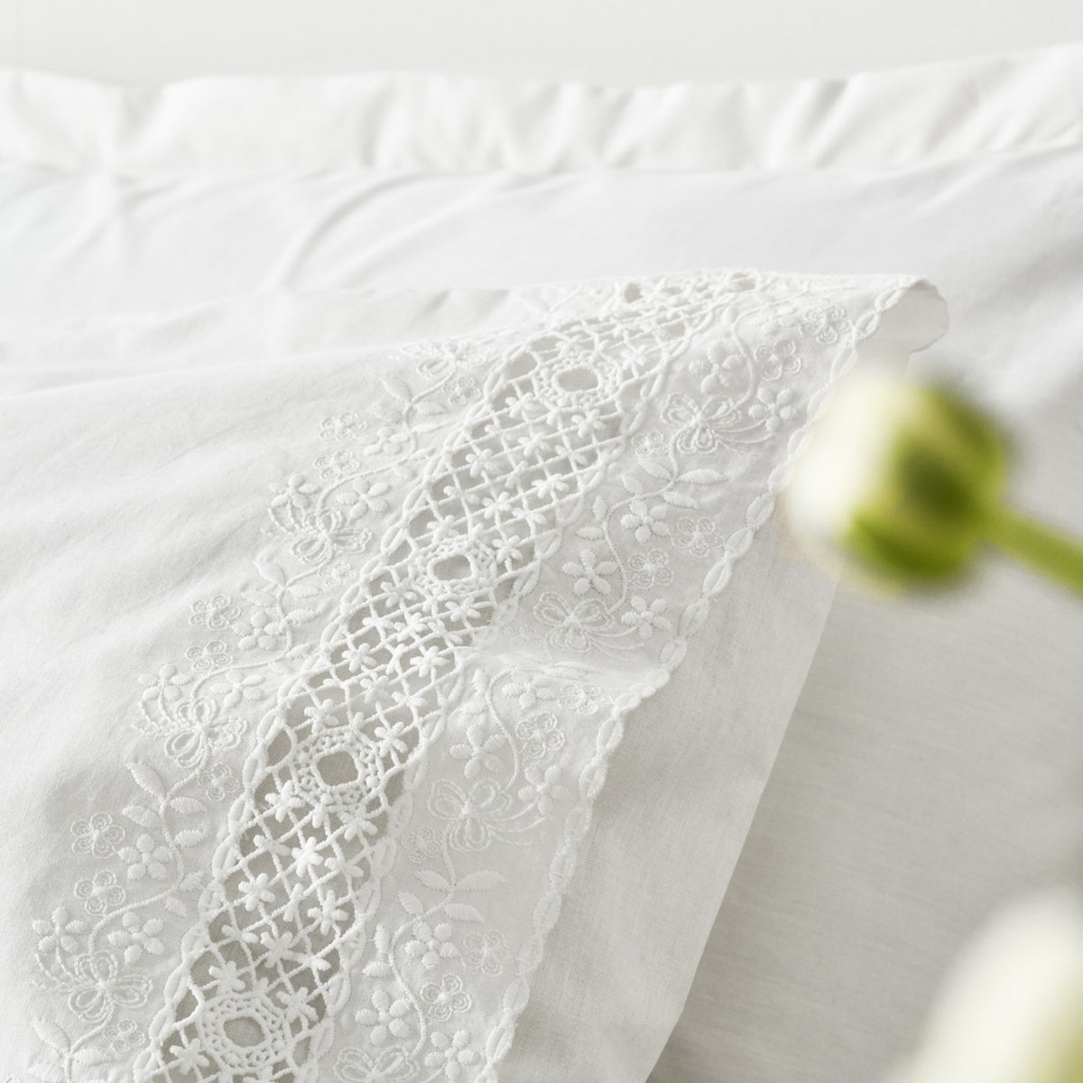 Karaca Home Mia Double Duvet Cover Set Lace White - MALLTURK