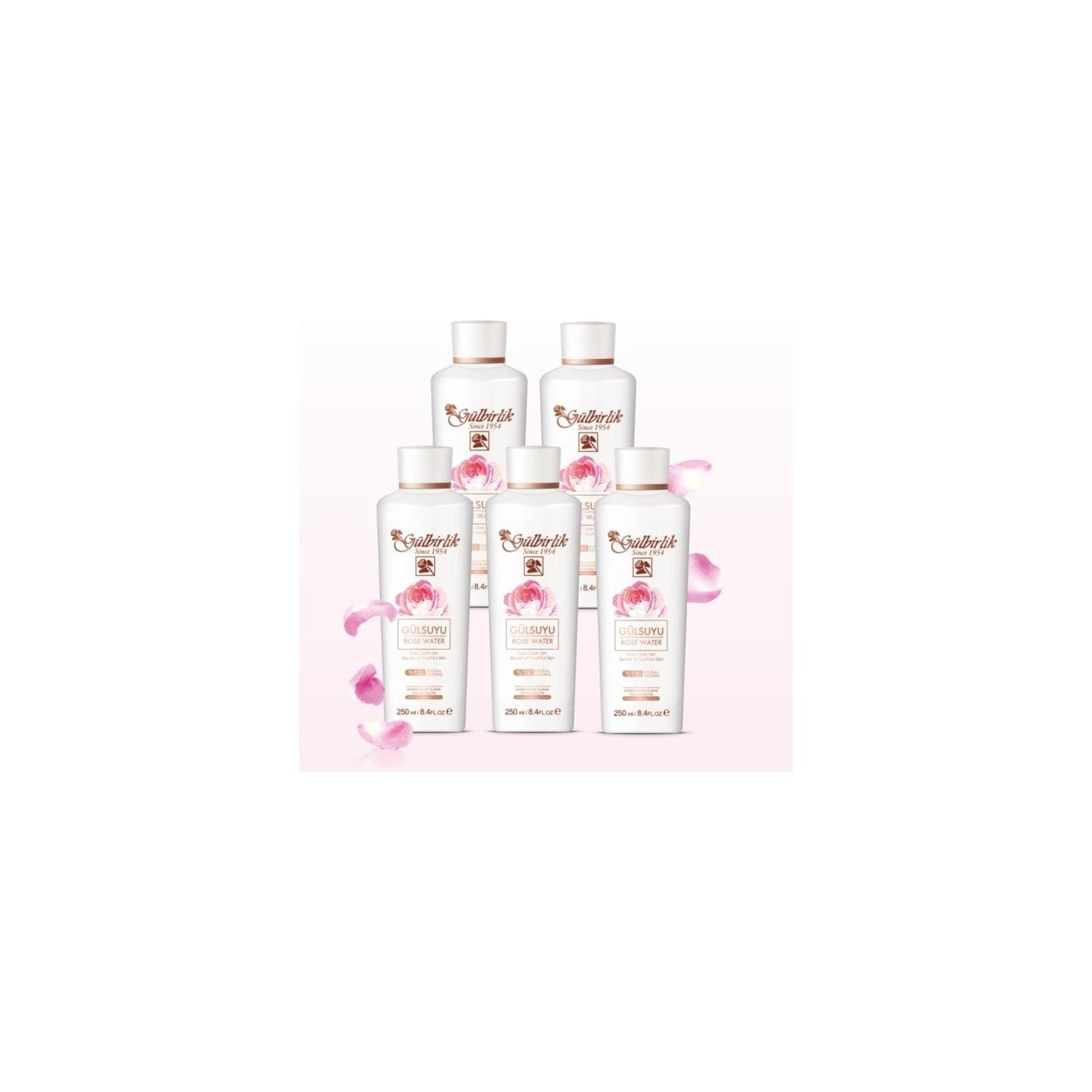 Gulbirlik Rosense Rose Water 250 ml x 5 Pieces - MALLTURK