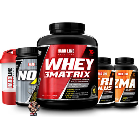 Hardline Nutrition Hardline Whey 3 Matrix 2300 gr + Nox 2 + Tribulus + Zma Combination - MALLTURK