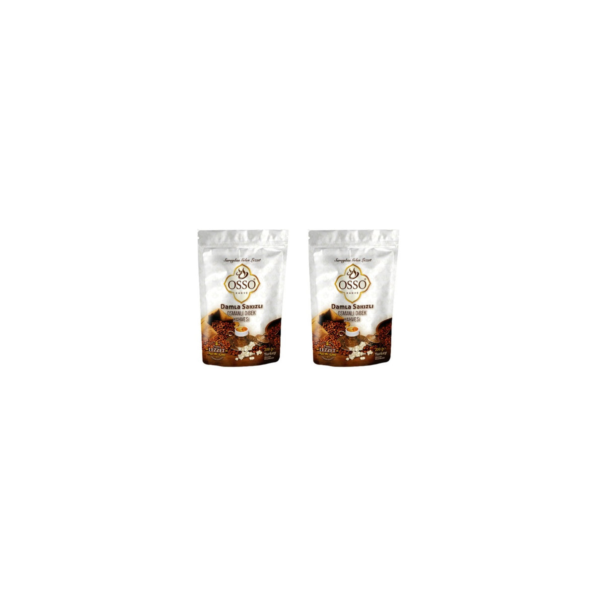 Osso Mastic Gum Flavored Coffee 200 gr x 2 Packs - MALLTURK