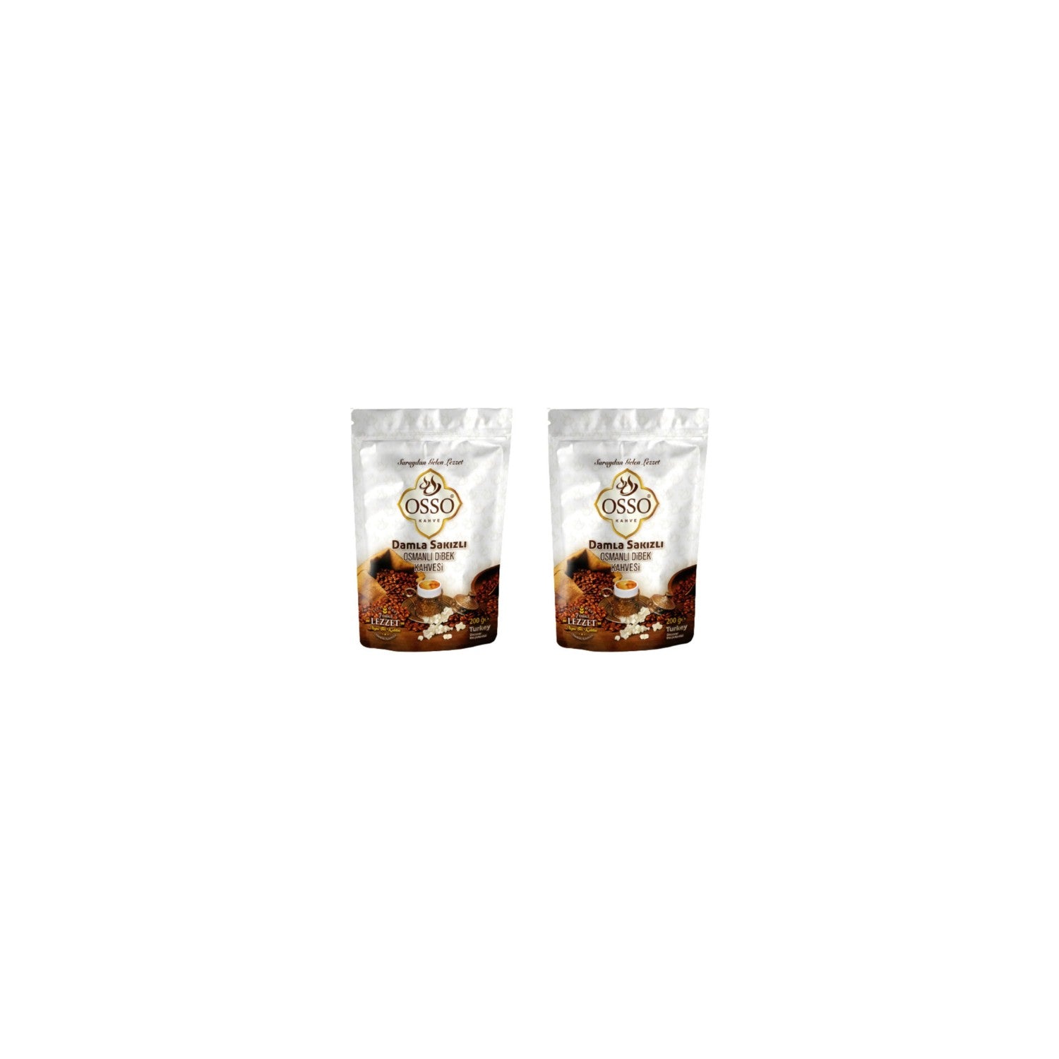 Osso Mastic Gum Flavored Coffee 200 gr x 2 Packs - MALLTURK