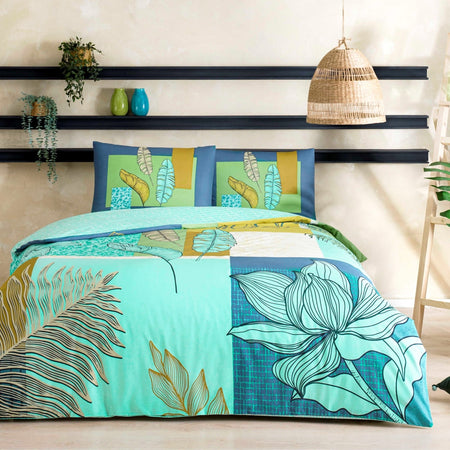 Tac Monstera Ranforce Single Genc Modasi Duvet Cover Set Mint - MALLTURK