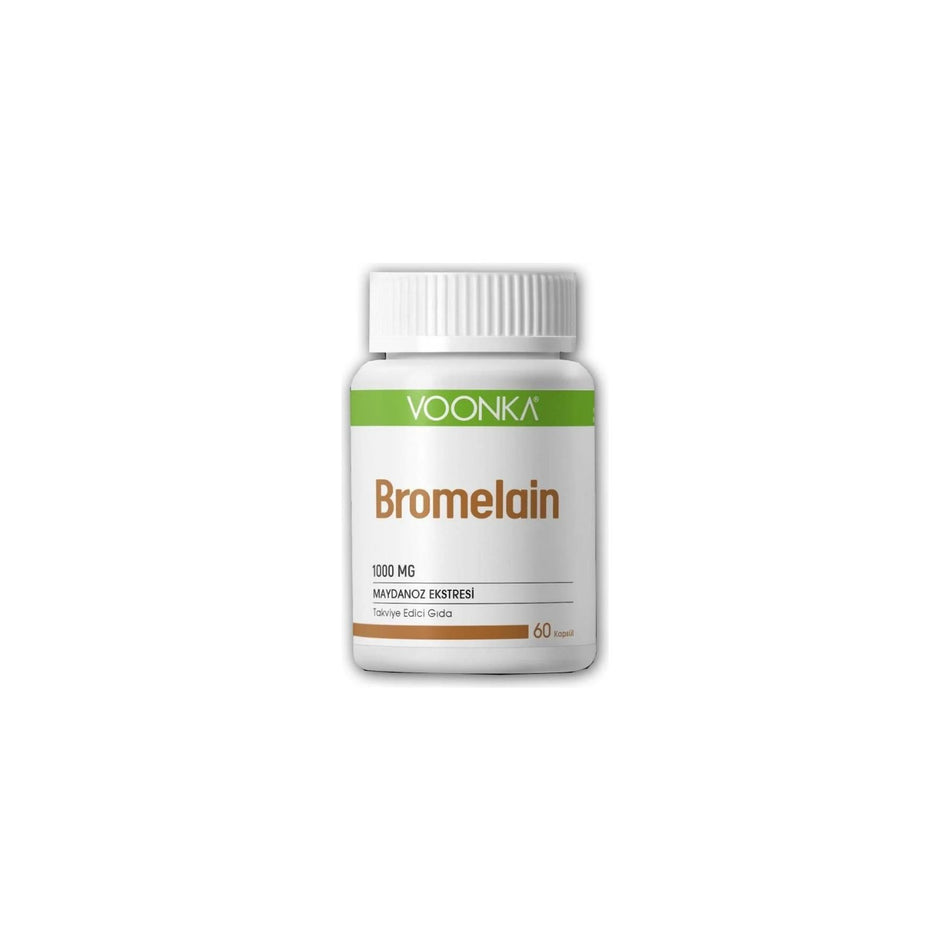 Voonka Bromelain 60 Capsules Parsley Extract 1000 mg - MALLTURK