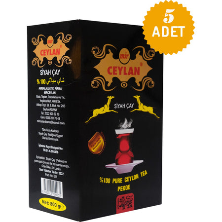 Mir Ceylan tea Seylan Ceylon tea 5 x 800 g - MALLTURK