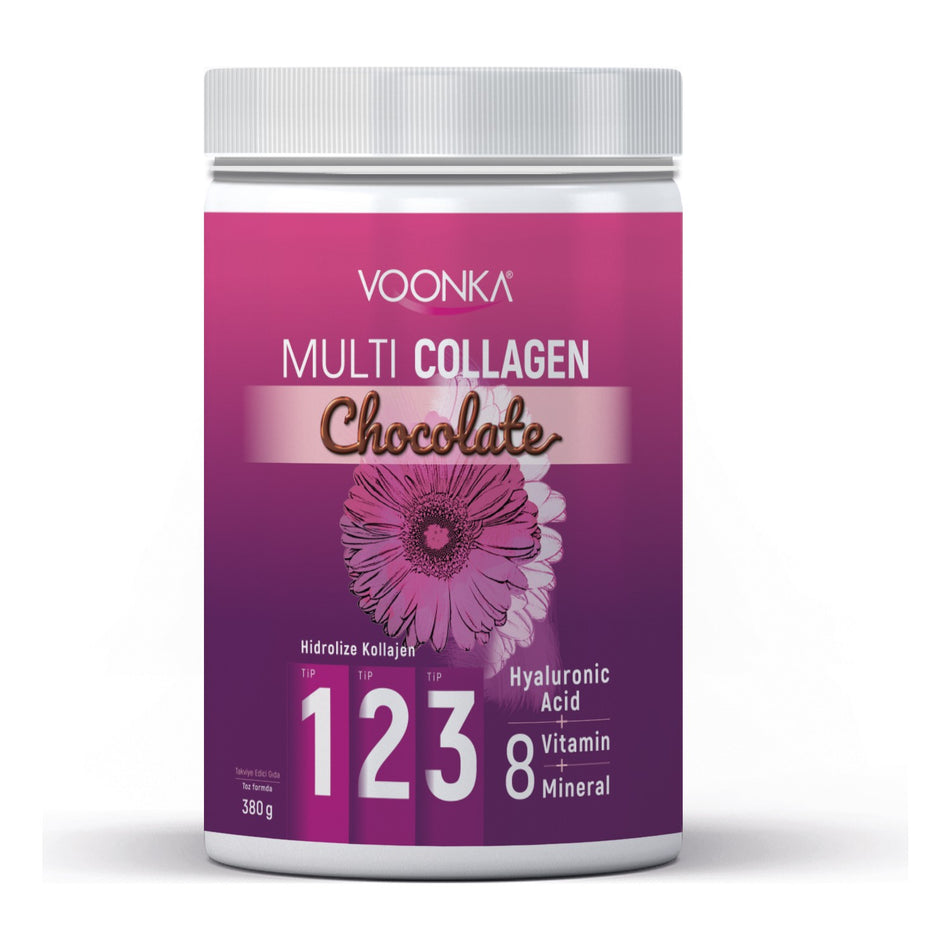 Voonka Multi Collagen Chocolate Powder 380 g Hydrolyzed Collagen with Product