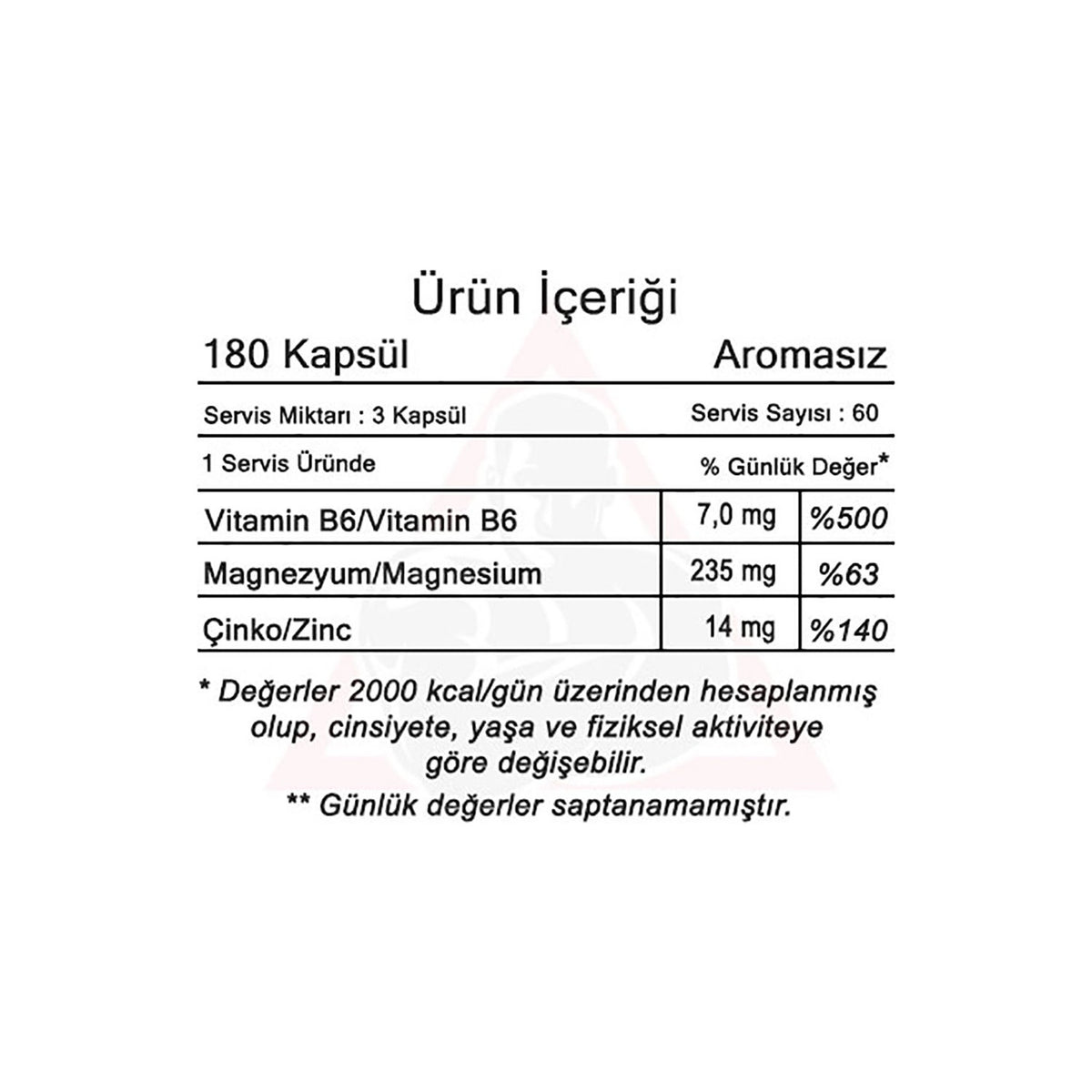 Hardline Nutrition ZMA 180 Capsules - (Magnesium, Zinc) - MALLTURK