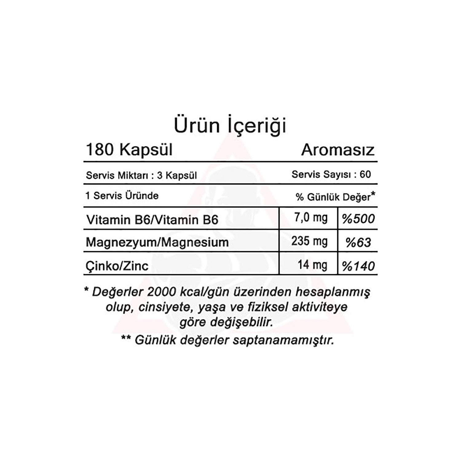 Hardline Nutrition ZMA 180 Capsules - (Magnesium, Zinc) - MALLTURK