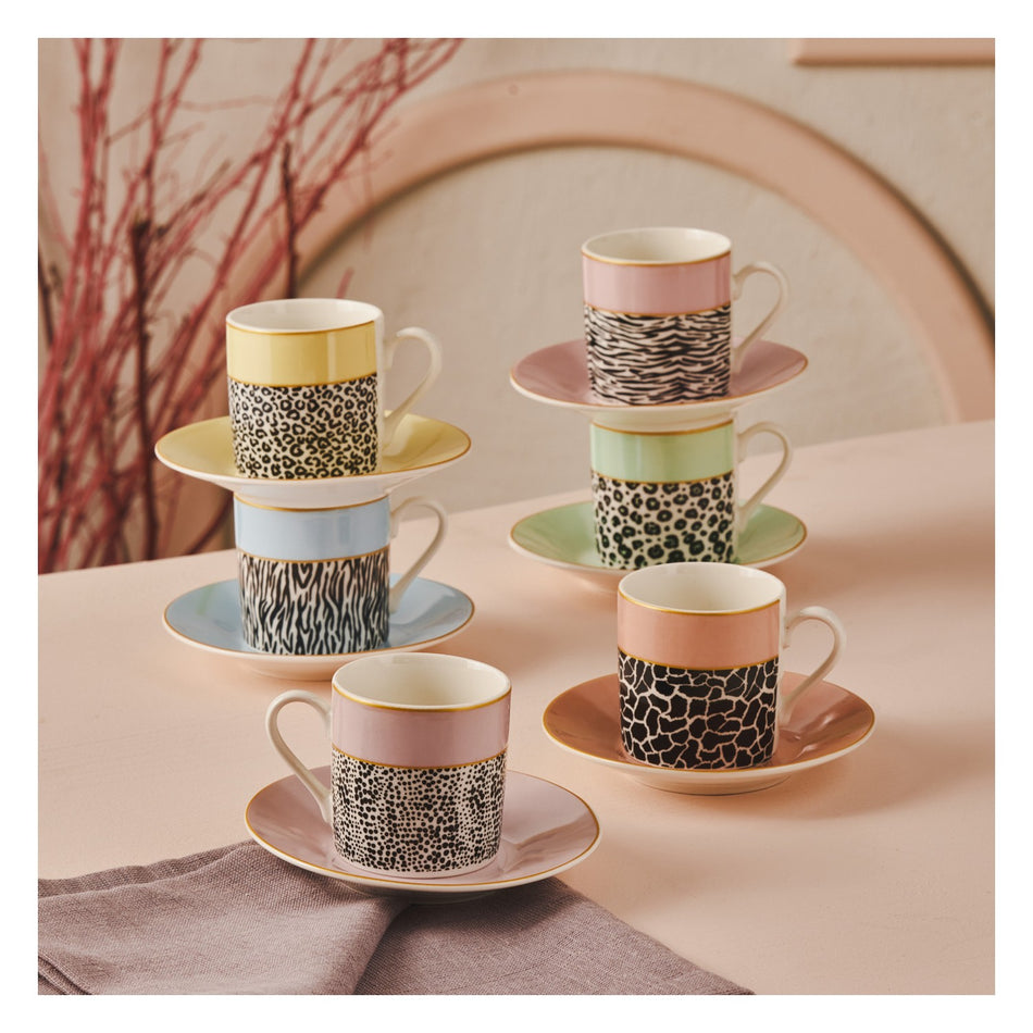 Karaca Bali Turkish Coffee Cup Set for 6, 80 ml - MALLTURK