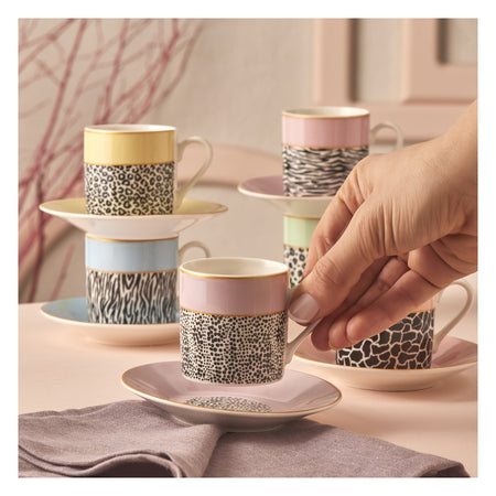 Karaca Bali Turkish Coffee Cup Set for 6, 80 ml - MALLTURK
