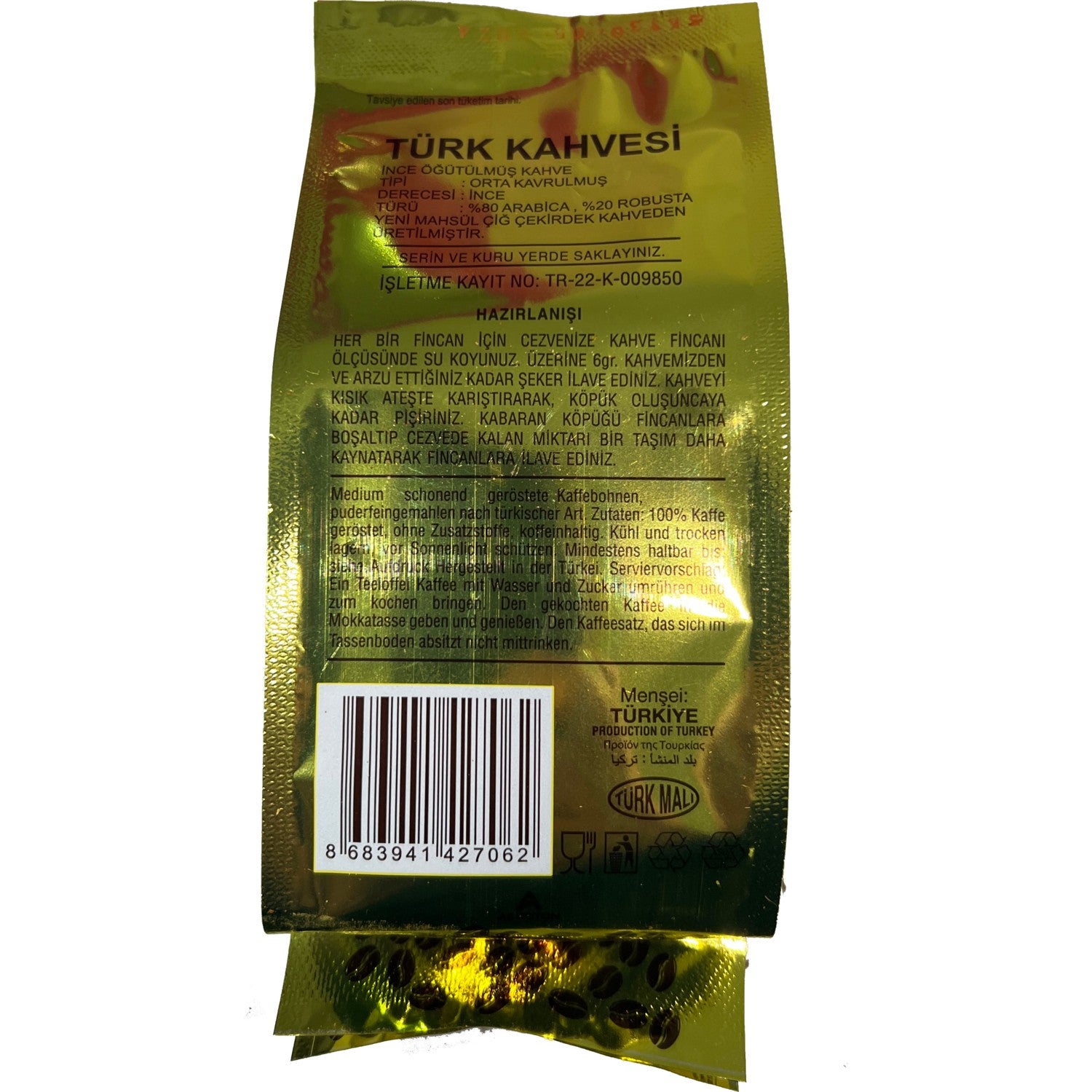 Thessaloniki Coffee House - Eight Blend Komotini Greek Coffee 200 gr - MALLTURK